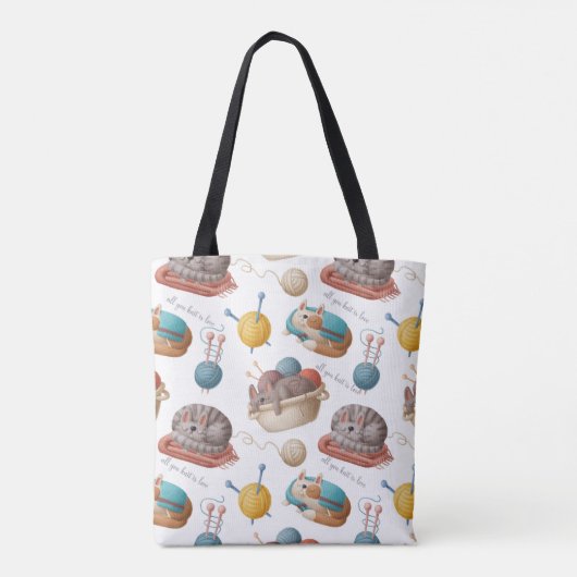 Projecten met katteontwerp draagtas (Achterkant)