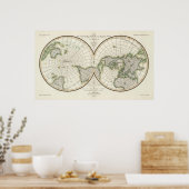 projection showing magnetic declination poster (Keuken)