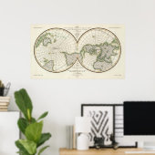 projection showing magnetic declination poster (Thuiskantoor)