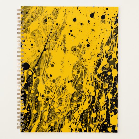 Projections de peinture noire et jaune (Devant)