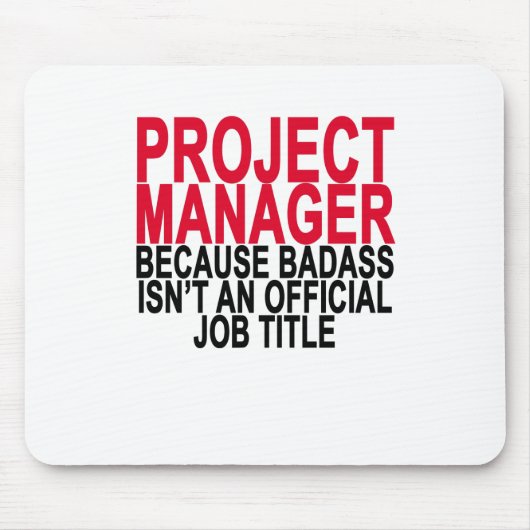 Projectmanager - Badass T-Shirts. Muismat (Voorkant)