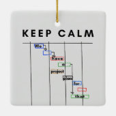 Projectmanager Gantt kalm blijven Keramisch Ornament (Achterkant)
