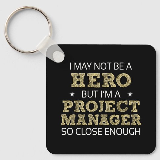 Projectmanager Hero Humor nieuwigheid Sleutelhanger (Voorkant)