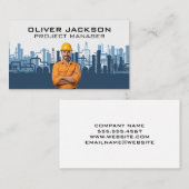 Projectmanager | Industriële raffinaderij achtergr Visitekaartje (Voorkant / Achterkant)