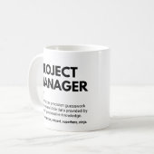 Projectmanagers Grappige Werk Uitdrukking Koffiemok (Voorkant links)