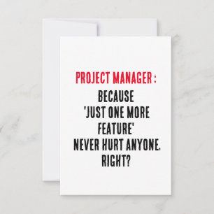 Projectmanagers Omdat 'nog maar één functie' Bedankkaart