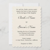 Projet vintage Hug, Faire-part de mariage (Dos)