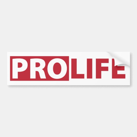 ProLife Bumpersticker (Voorkant)