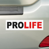 "PROLIFE" BUMPERSTICKER (Op auto)