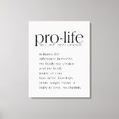 ProLife-definitiewand Canvas Afdruk (Voorkant)