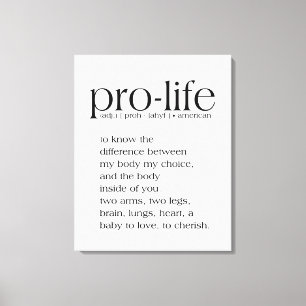 ProLife-definitiewand Canvas Afdruk