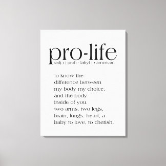 ProLife-definitiewand Canvas Afdruk