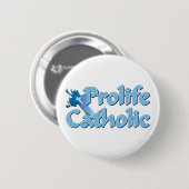 Prolife - katholiek kruis ronde button 5,7 cm (Voorkant /achterkant)
