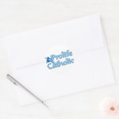 Prolife - katholiek kruis ronde sticker (Envelop)
