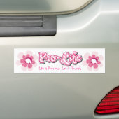 ProLife Roze Bumpersticker (Op auto)