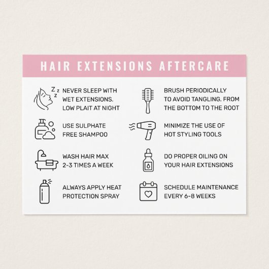 Prolongation simple moderne des cheveux Carte de s (Dos)