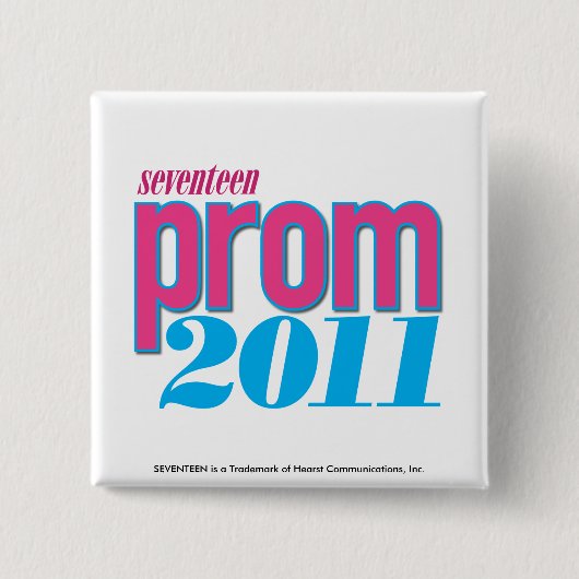 Prom 2011 - Aqua Vierkante Button 5,1 Cm (Voorkant)