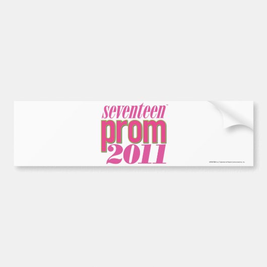 Prom 2011 - Lt. roze Bumpersticker (Voorkant)