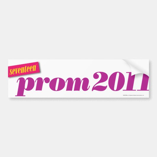 Prom 2011 - Paars Bumpersticker (Voorkant)