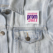 Prom 2011 - Paars Vierkante Button 5,1 Cm (In situ)