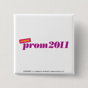 Prom 2011 - Paars Vierkante Button 5,1 Cm