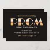 Prom Bold Lettres Invitation (Devant / Derrière)