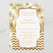 Prom Crystal Chandelier card, senior junior,Gatsby Kaart (Voorkant / Achterkant)