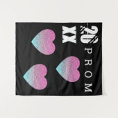 Prom Hearts Afstuderen achtergrond Wandkleed (Voorkant (horizontaal))