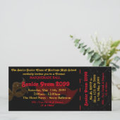 Prom Invitation Ticket Masquerade Style,chic,trend Kaart (Staand voorkant)