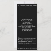 Prom Invitation Ticket style,Prom, masquerade Kaart (Achterkant)