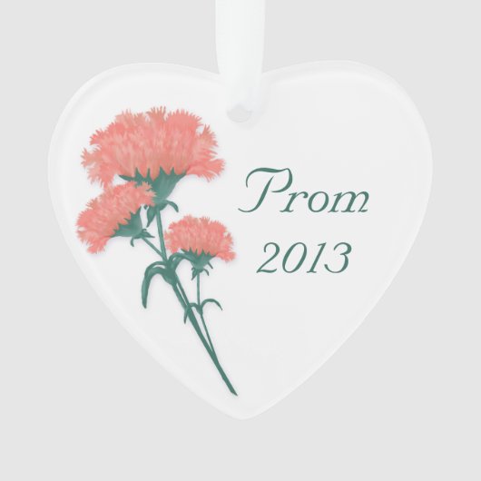 Prom Keepsaké avec oeillets roses traditionnels (devant)