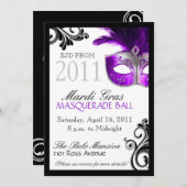 Prom Masquerade Invitation Kaart (Voorkant / Achterkant)