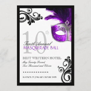 Prom Masquerade Invitation Kaart