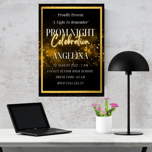 prom nacht viering kaart uitnodiging