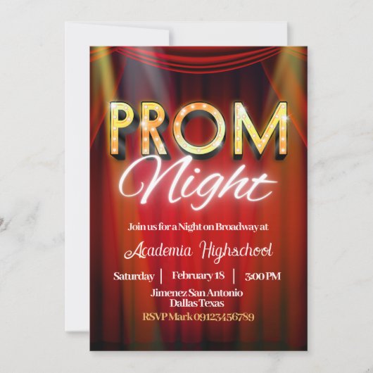 Prom Night - Broadway Invitation (Devant)