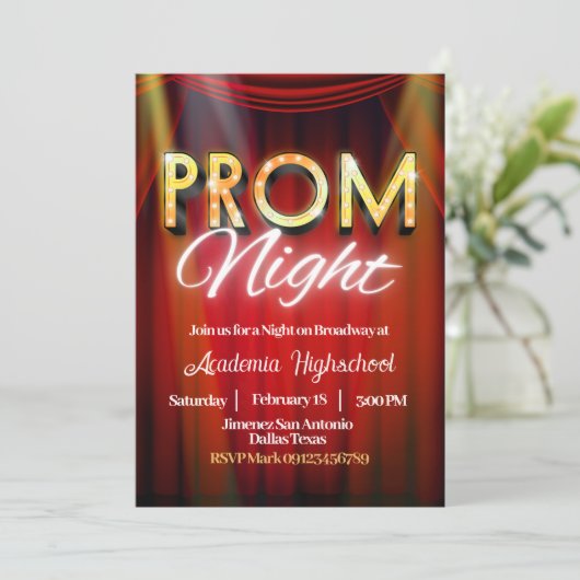 Prom Night - Broadway Invitation (Debout devant)