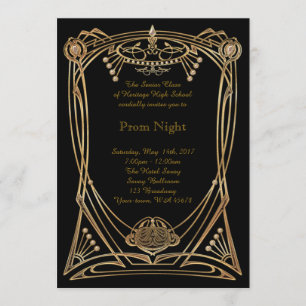 Prom Night elegant art-deco stijl Kaart