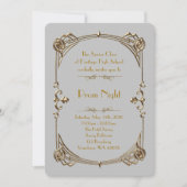 Prom Night Empire-stijl, gesmolten goud, grijs 2 Kaart (Voorkant)