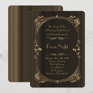 Prom Night Empire-stijl, gesmolten goud, zwart Kaart