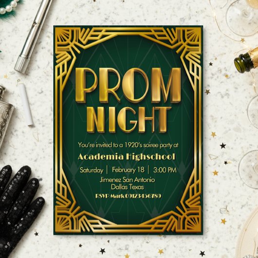 Prom Night - Gatsby Invitation