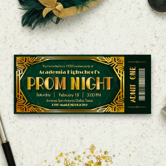 Prom Night - Gatsby Uitnodigingskaart Kaart