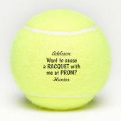 Prom- of HOCO-voorstel Cute Funny Promposal Idea Tennisballen (Achterkant)