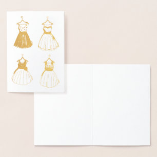  Prom Party jurken retro  stijl 50s Folie Kaarten