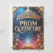 Prom Queencore Invitation : magnifique thème royal (Devant)