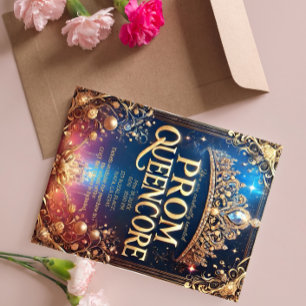 Prom Queencore Invitation : magnifique thème royal