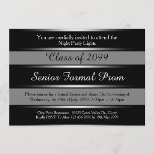 Prom senior formal class 2099, black Silver, trend Kaart