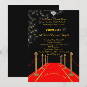 Prom Senior-Junior, Gatsby-stijl, Red Carpet Night Kaart