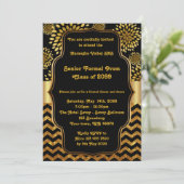 Prom senior junior, Gatsby style, art-deco, chevro Kaart (Staand voorkant)