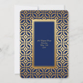 Prom Senior-Junior, Navy Gold Geometric Kaart (Achterkant)