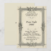 Prom Senior,  lijst, imperiale stijl, wit Kaart (Voorkant / Achterkant)